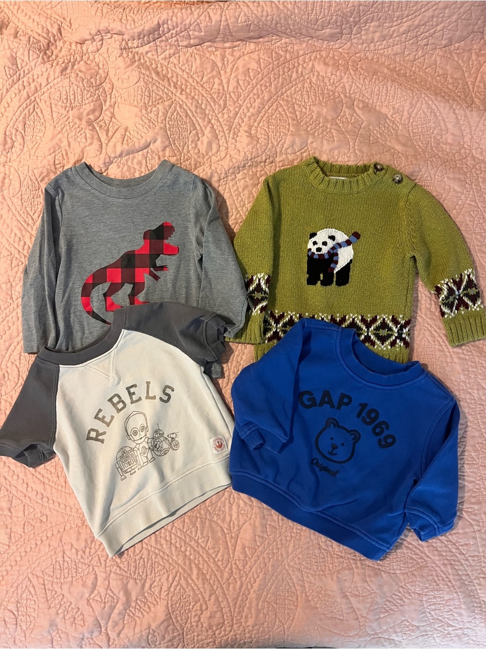 Janie and Jack Ski Sweater, Gap Star Wars, 2 More Tops